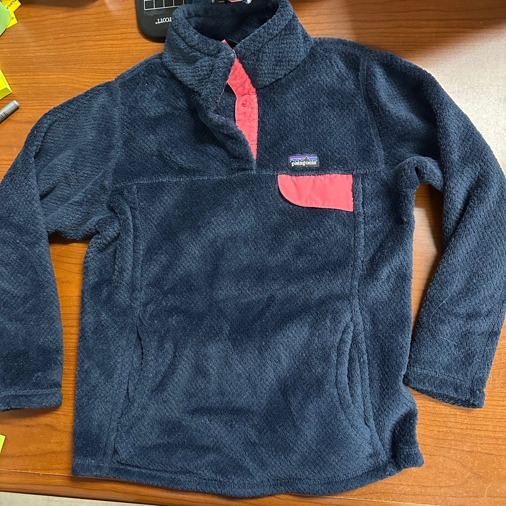 Girls Patagonia Retool Snap Fleece Pullover 10  Medium gorpcore